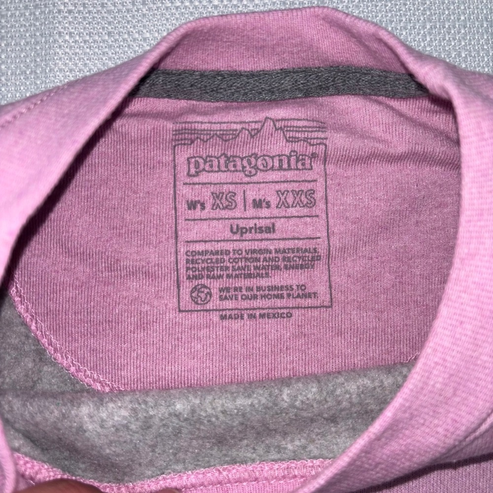 Patagonia Uprisal Crewneck Sweatshirt Women's XS Pink Logo Long Sleeve Pullover - Picture 3 of 6